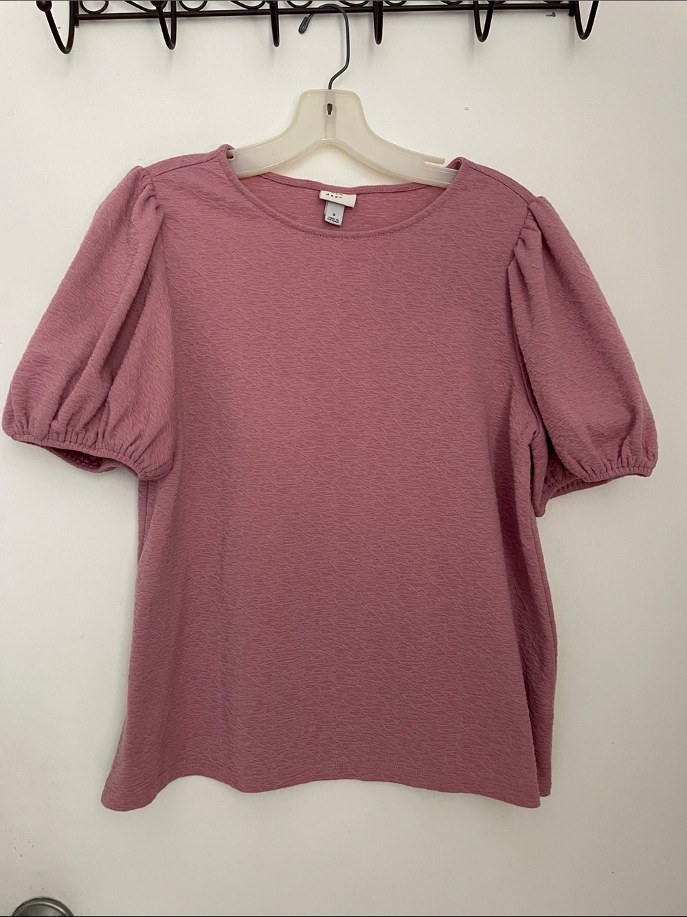 a new day Mauve Pink Puff Sleeve Top